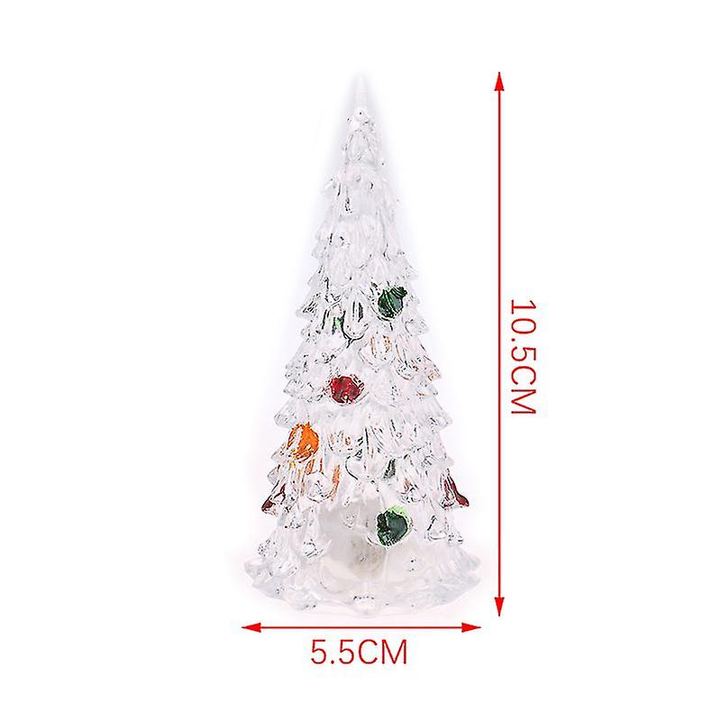 Mini Christmas Tree Led Light Ornament Dollhouse Christmas Tree Colorful Light