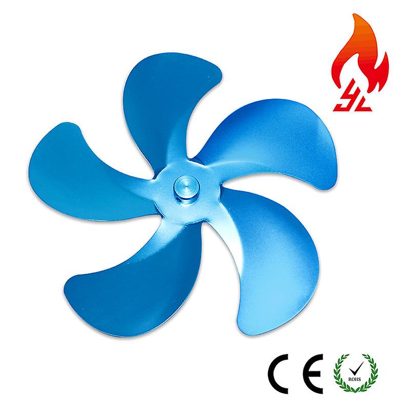 180mm 5 Blades Aluminum Alloy Stove Fan Blade Universal Fireplace Fan Accessories Replacement Parts Thermal Heat Distribution