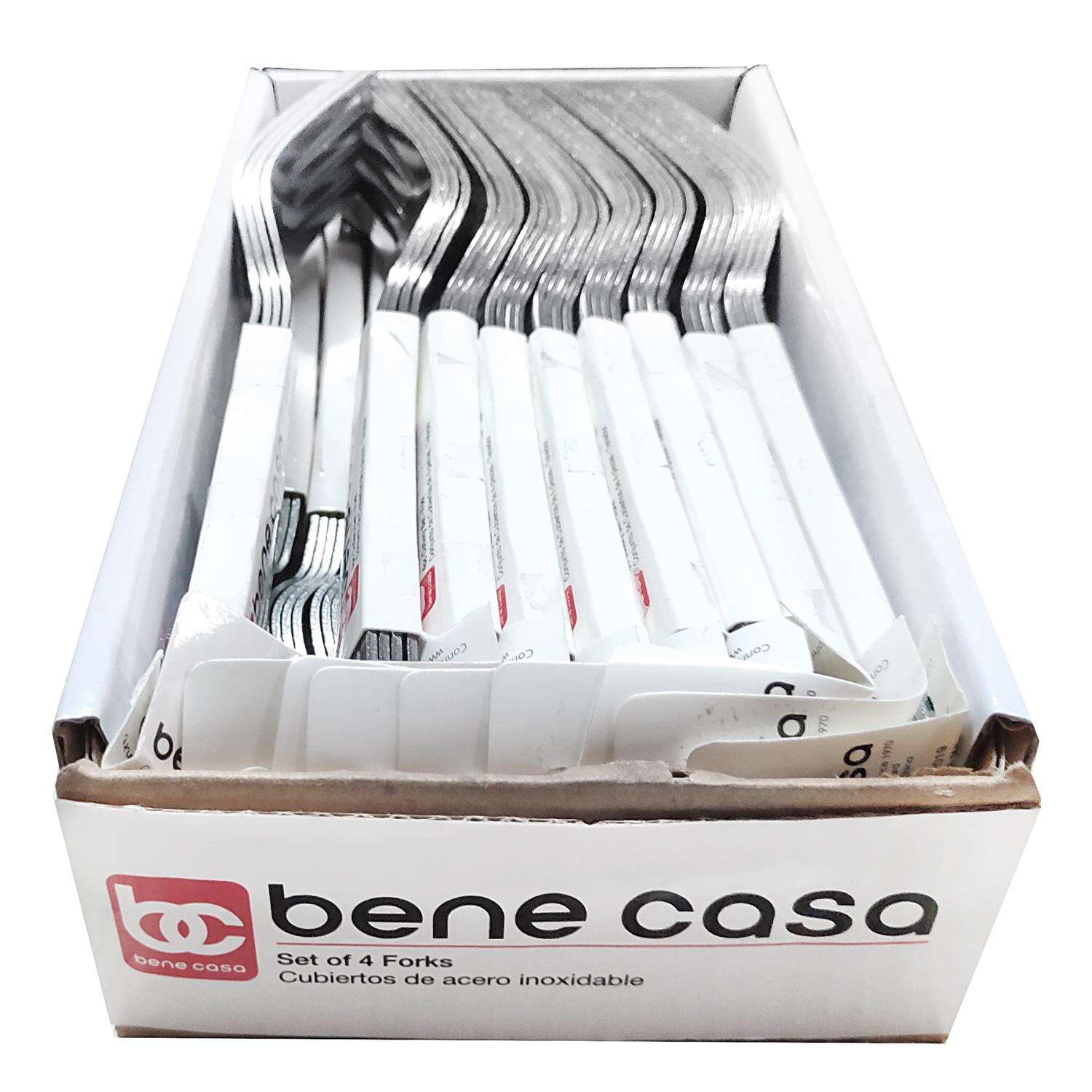 Bene Casa Silver Stainless Steel Forks Set