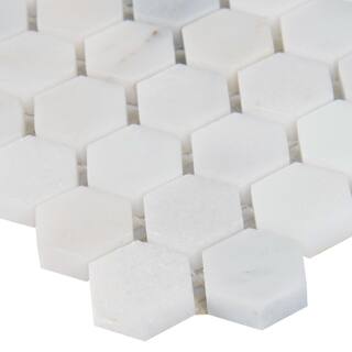 MSI Greecian White Hexagon 12 in. x 12 in. Polished Marble Floor and Wall Tile (0.95 sq. ft.Each) GRE-1HEXP