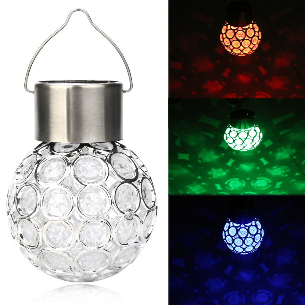 〖Hellobye〗Waterproof Solar Rotatable Outdoor Garden Camping Hanging LED Round Ball Lights