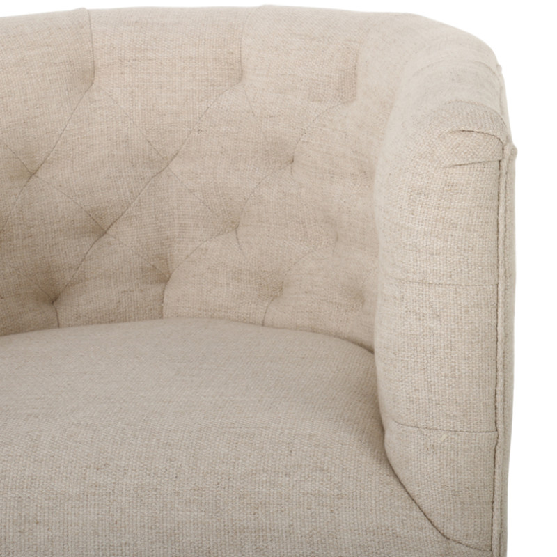 Hase Tufted Swivel Chair   Transitional   Armchairs And Accent Chairs   by Marco Polo Imports  Houzz