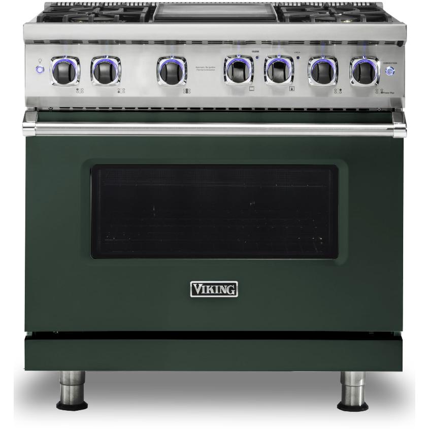 Viking 36-inch Freestanding Dual-Fuel Range with Elevation Burners CVDR7362-4GBFLP