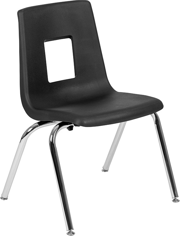 Advantage Black Student Stack School Chair   16 inch   Contemporary   Dining Chairs   by Pot Racks Plus  Houzz