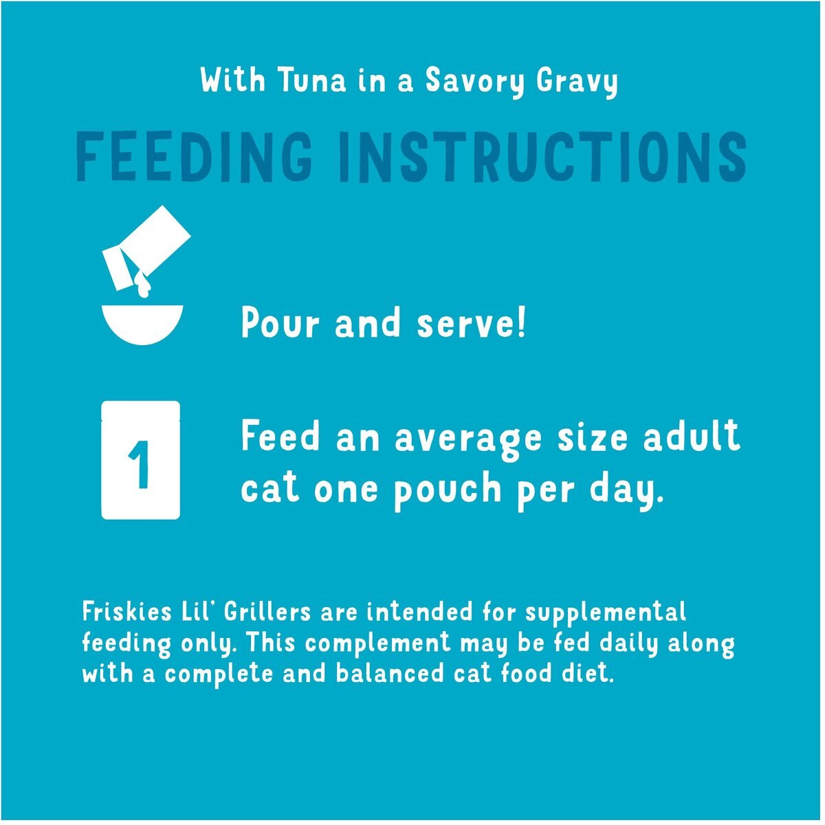 Friskies Lil' Grillers Seared Cuts With Tuna In Gravy Wet Cat Food， 1.55-oz pouches， case of 16