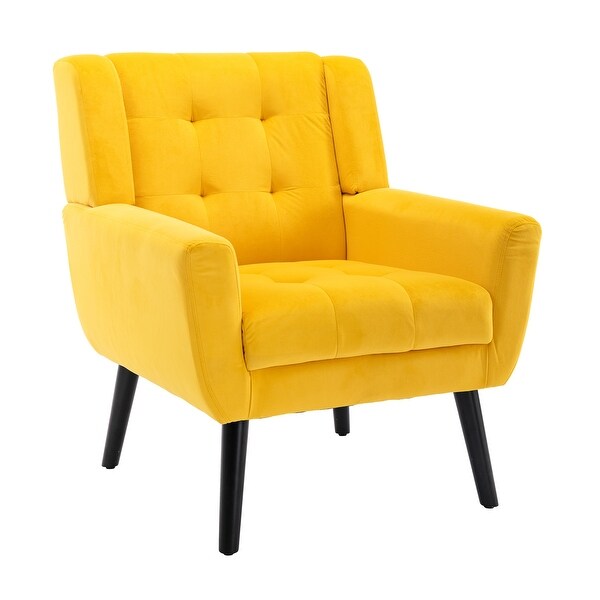 Velvet Upholstered Accent Chair Living Room Chair