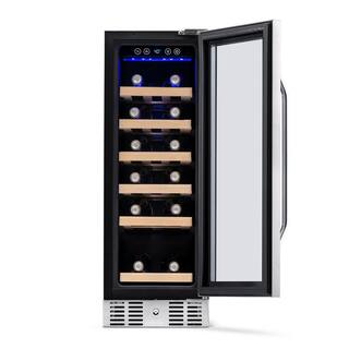 NewAir Single Zone 19-Bottle Built-In Compact Size Wine Cooler Fridge with Precision Digital Thermostat - Stainless Steel AWR-190SB