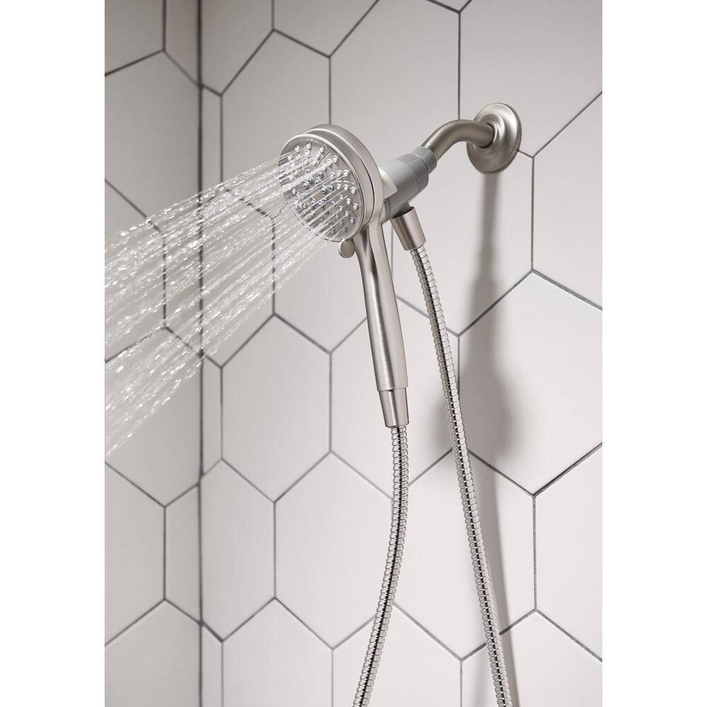 MOEN Attract with Magnetix 6-Spray 3.75 in. Single Wall Mount Handheld Adjustable Shower Head in Spot Resist Brushed Nickel 26000SRN