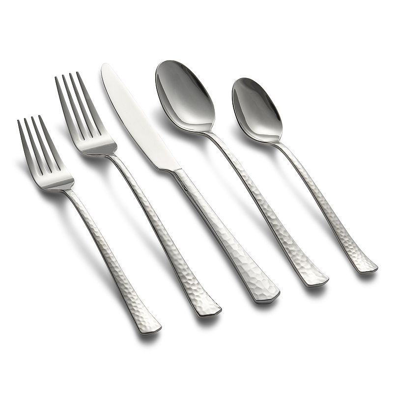 Cambridge Raegan Hammered Mirror 20-pc. Flatware Set