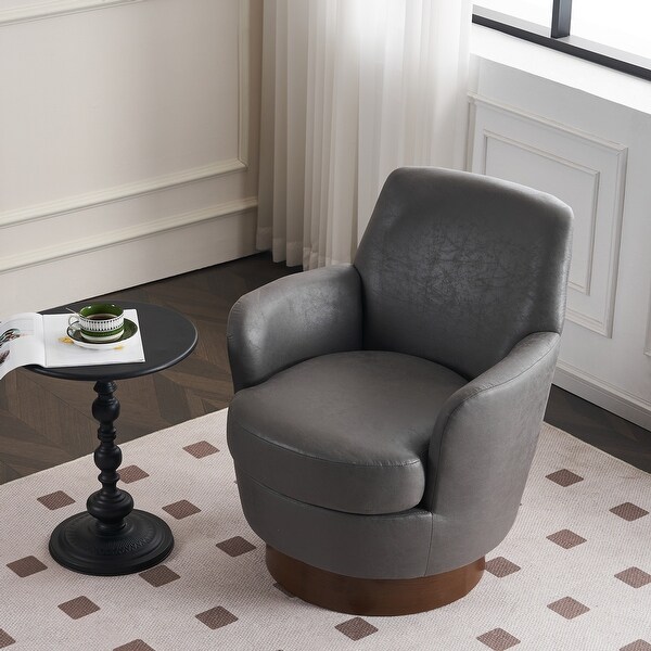 Velvet Swivel Barrel Chair，Swivel Accent Chairs Armchair for Living Room