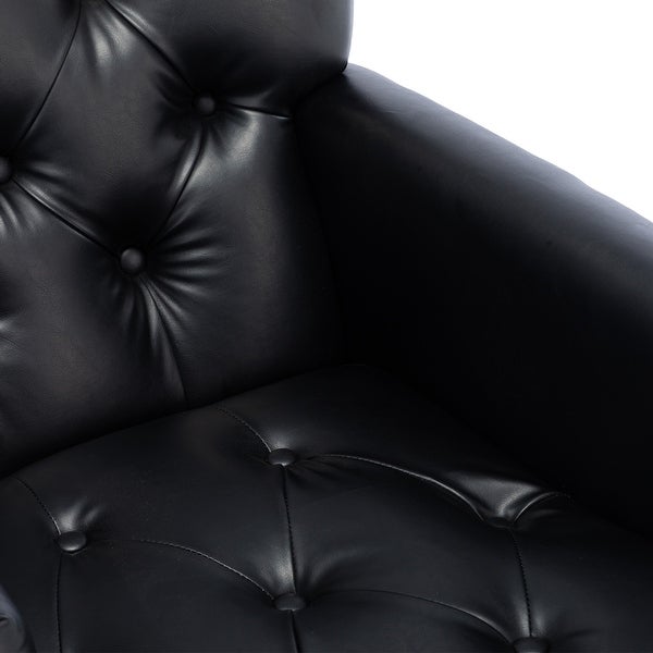 PU Leather Club Chair， Single Sofa Chair for Living Room