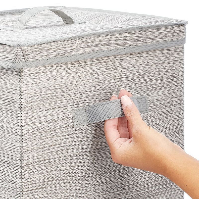 mDesign 41 Tall Gift-Wrapping Paper Storage Box with Handles + Removable Lid