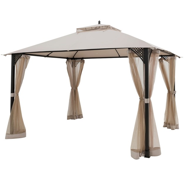 Tangkula 12 x27 X 10 x27 Octagonal Tent Outdoor Gazebo Canopy Shelter With Mosquito Netting