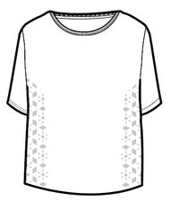 Magnolia Recycled Cotton Crochet Trim T-Shirt - White