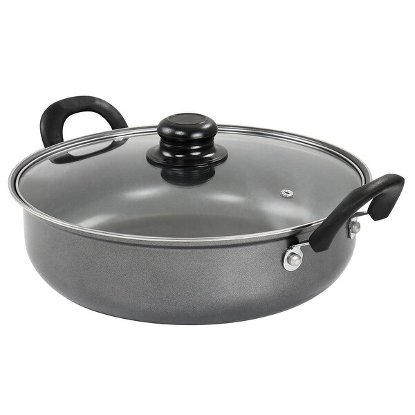 12 Inch Highberry Nonstick All Purpose Pan with Lid in Grey