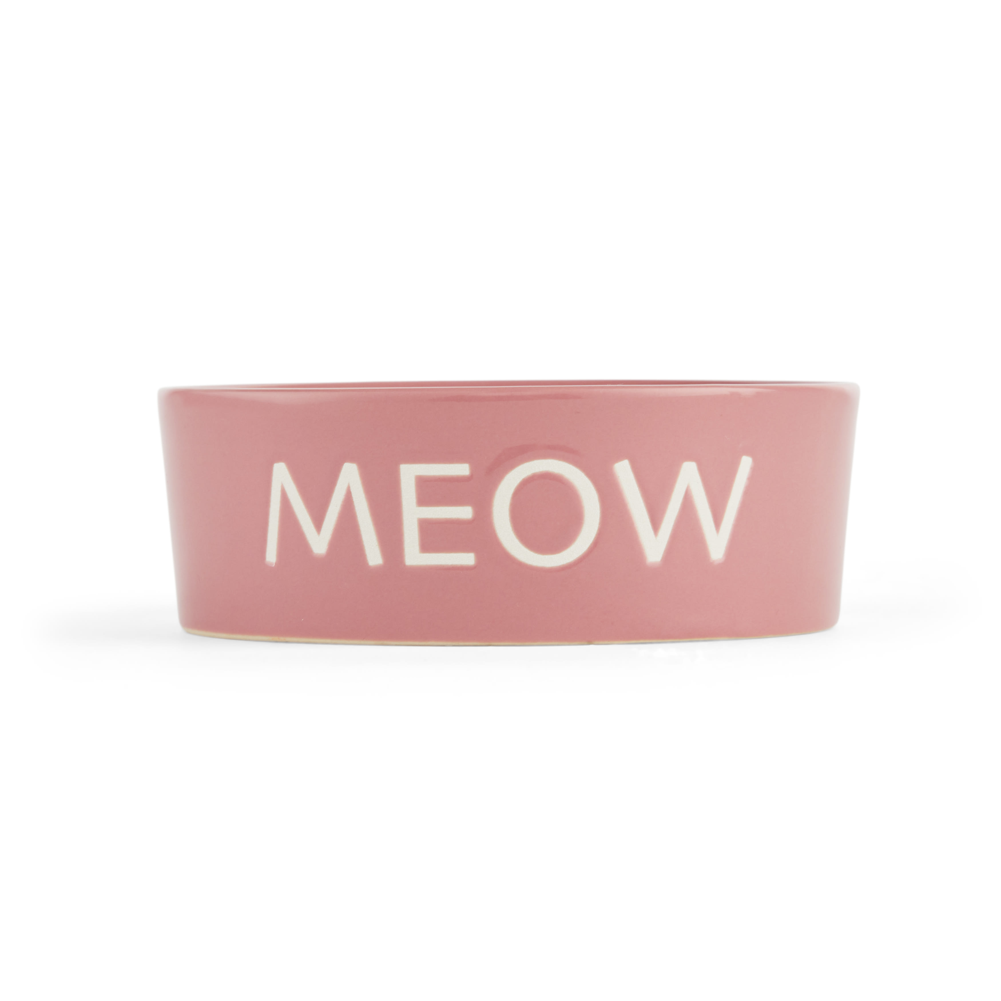 EveryYay Pink Meow Cat Bowl， Medium