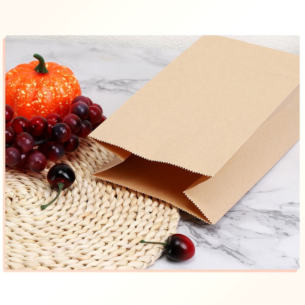 Paper Bags White Paper Grocery Bag 3lb 5.1x3.1x9.4 Inch 60g  Pack of 50