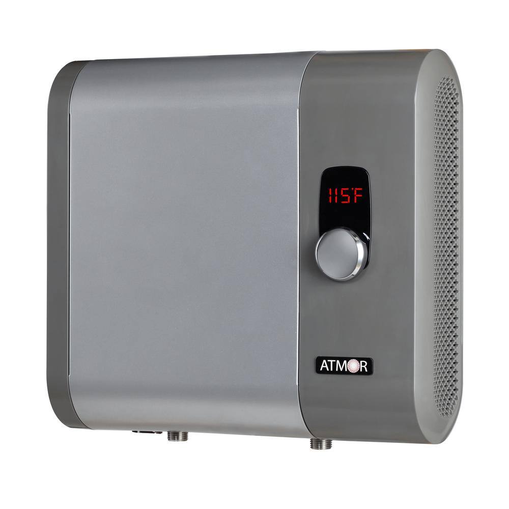 ATMOR 18kW 3.73 GPM Residential Electric Tankless Water Heater Ideal for 1 Bedroom Home or Up to 3 Simultaneous Applications AT-18WH-HD