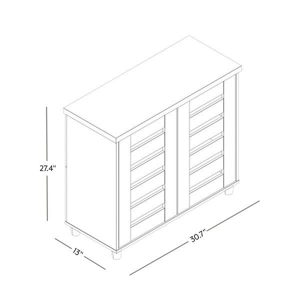 27.3 in. H x 30.7 in. W Wood Shoe Cabinet with Ultrafast Assembly - - 37316482