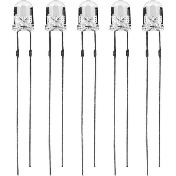 Parts Express 5 Pack 12V AC/DC 4mm 3089K Warm Whit...