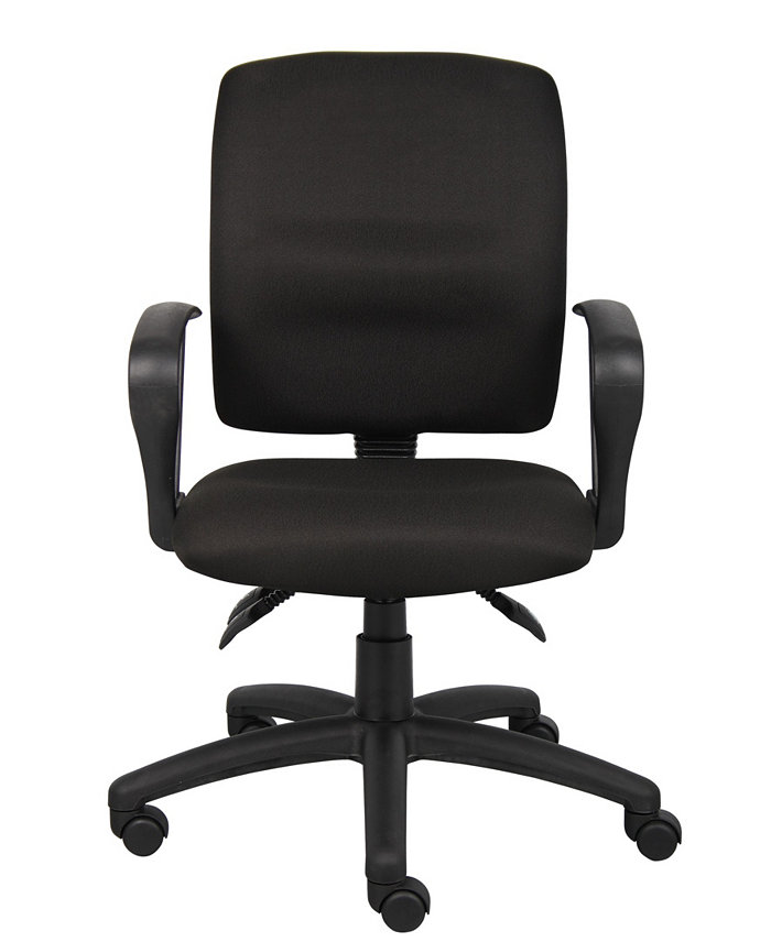 Boss Office Products Multi-Function Fabric Task Chair W Loop Arms