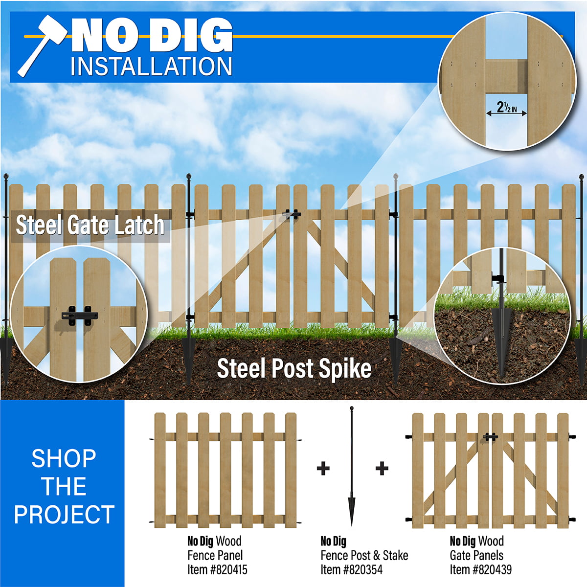 Yardlink Cedar Wood Fence Gate, 34 inch H x 44 inch W