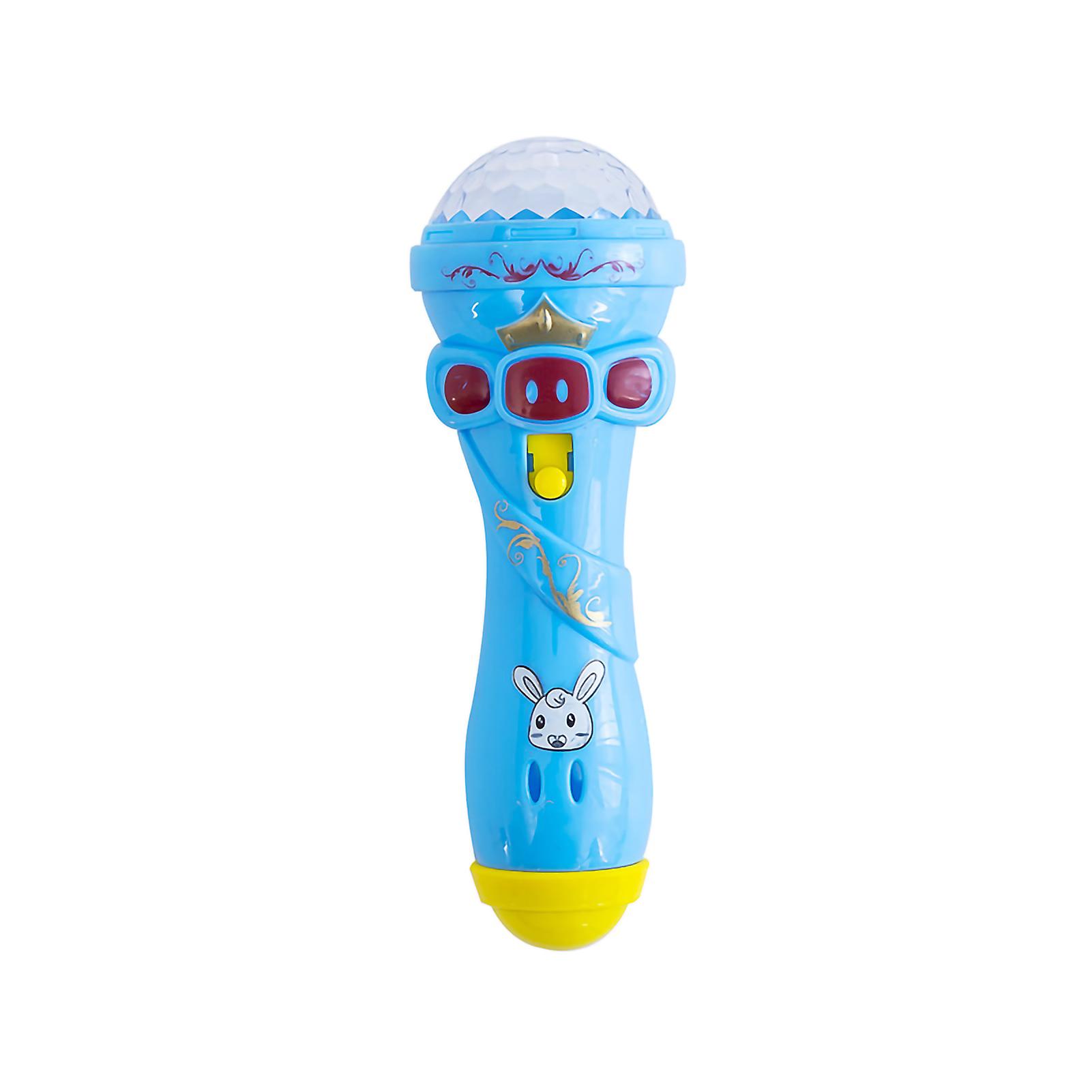 Children Lighting Luminous Toy Microphone Shape Star Projection Cute Patterns Colorful Lamp