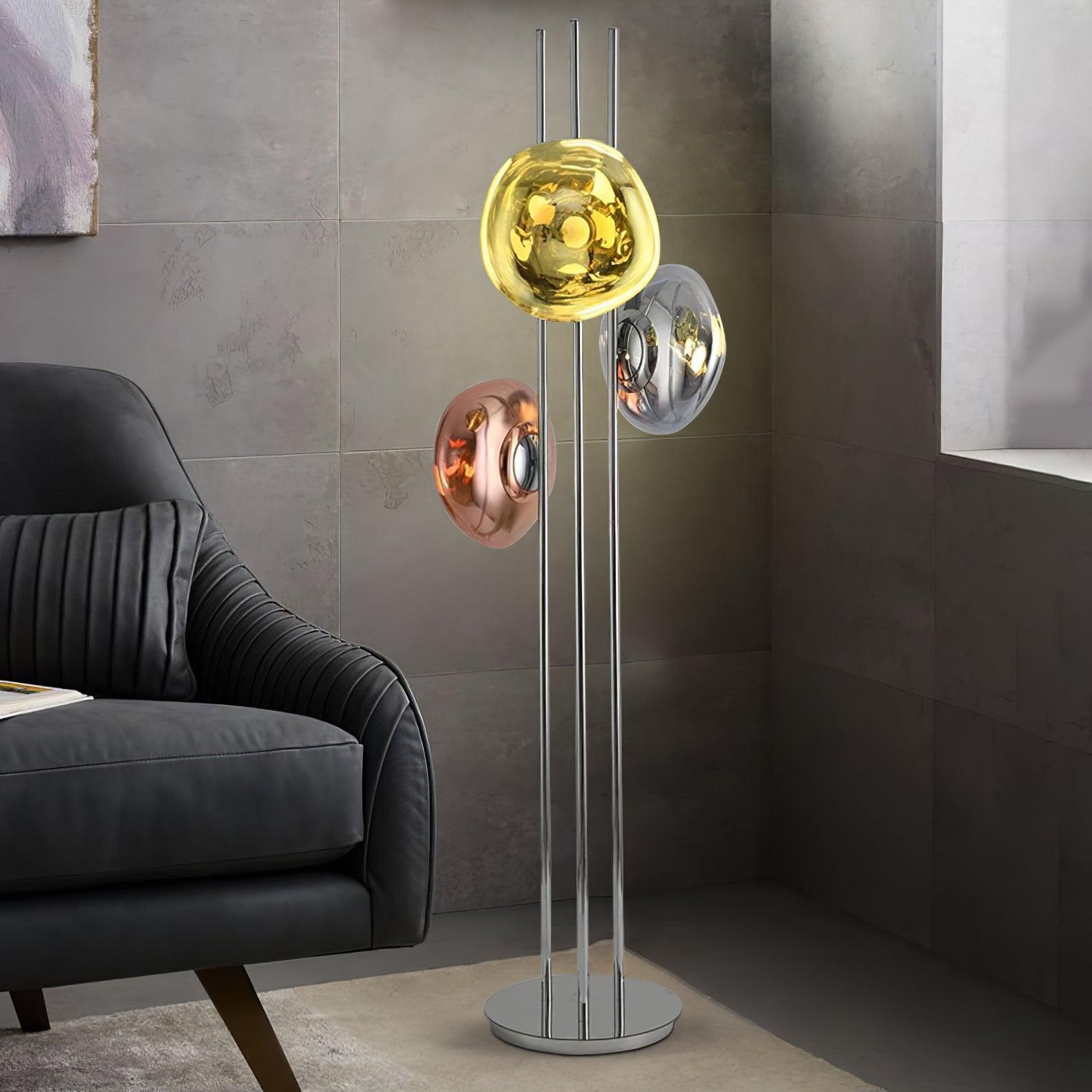 Three Lava Glass Floor Lamp