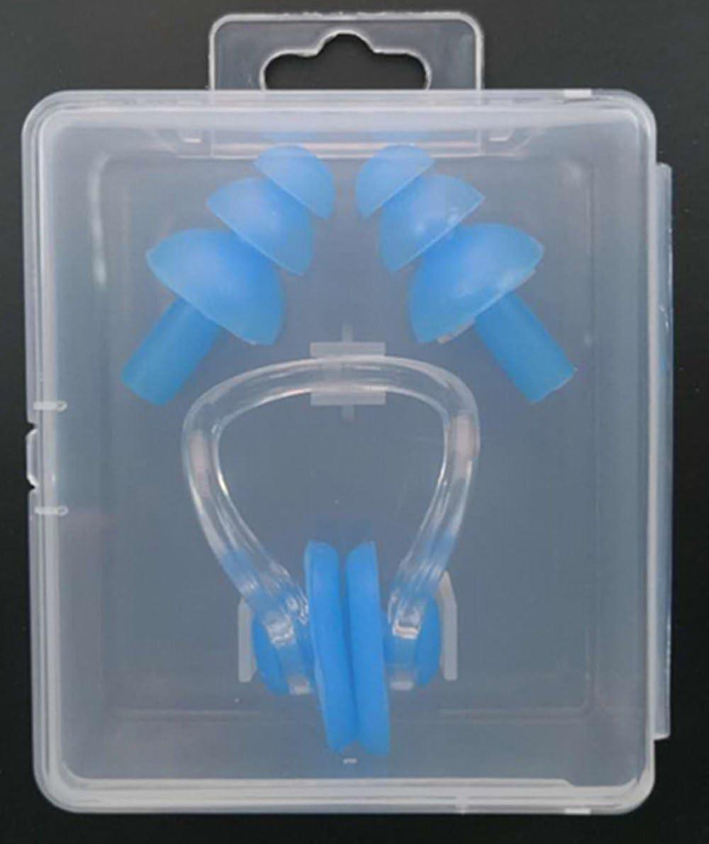 Silicone Swimming Earplugs For Kids - 7 Swimming Ear Plugs And Nose Clip Sets， Waterproof Silica Gel Ear and Nose Protector Block Water Soft and Comfortab