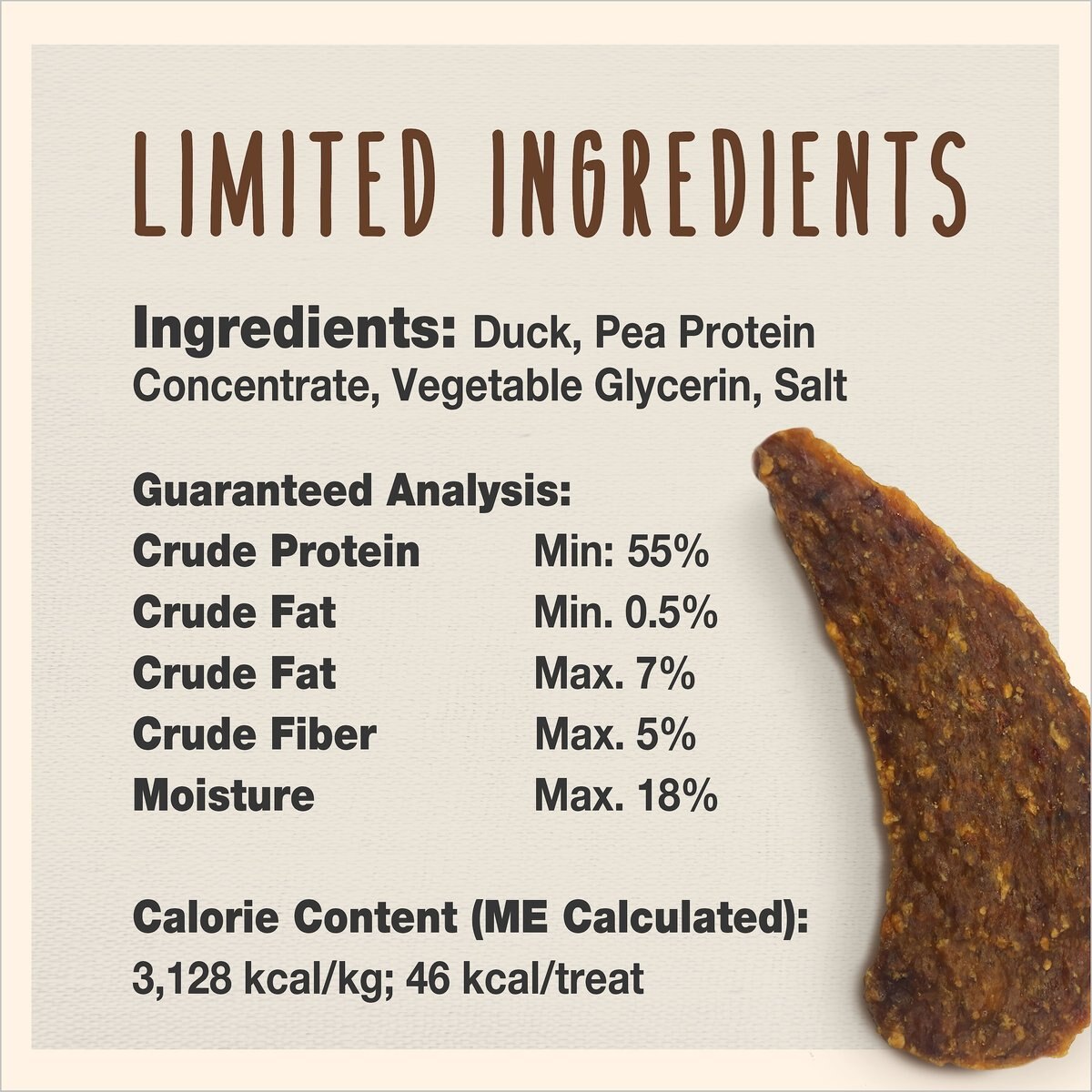 Cadet Gourmet Duck Jerky Dog Treat， 14-oz bag