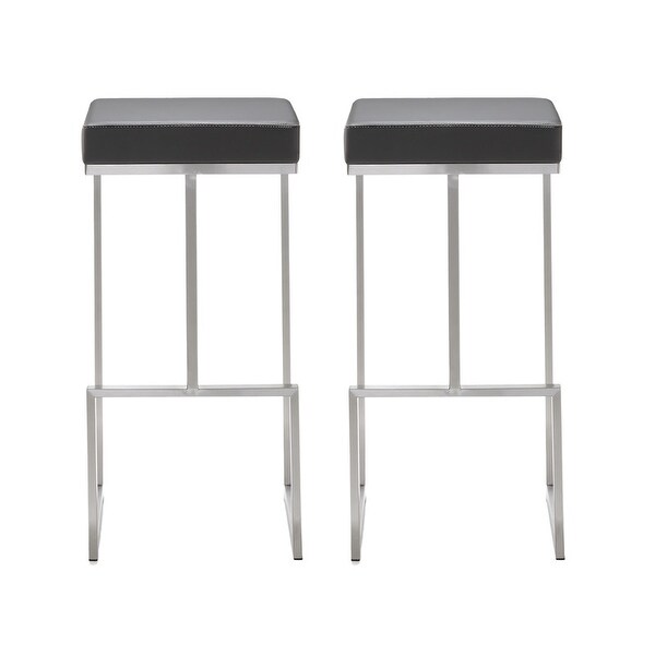 Ferrara Stainless Steel Barstool (Set of 2)