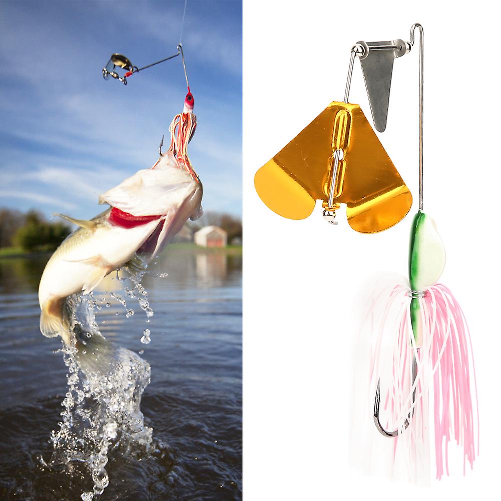 Sequins Bait Fishing Lure Artificial 360 Degrees Rotating Fishing Lure Baits With Hookpink White