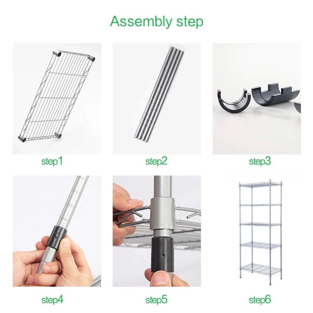 5 Tier Wire Shelving  35''L x 14''W x 71''H