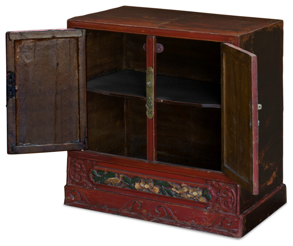 Vintage Elmwood He Hua Village Oriental Cabinet   Asian   Accent Chests And Cabinets   by China Furniture and Arts  Houzz