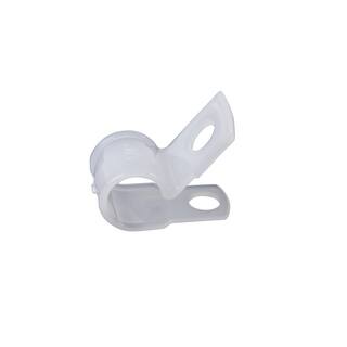 Gardner Bender 38 x 14 in. One Hole Plastic Cable Clamp (18-Pack) PPC-1525