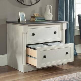 SAUDER Palladia Glacier Oak Decorative Lateral File Cabinet with 2-Drawers 432728