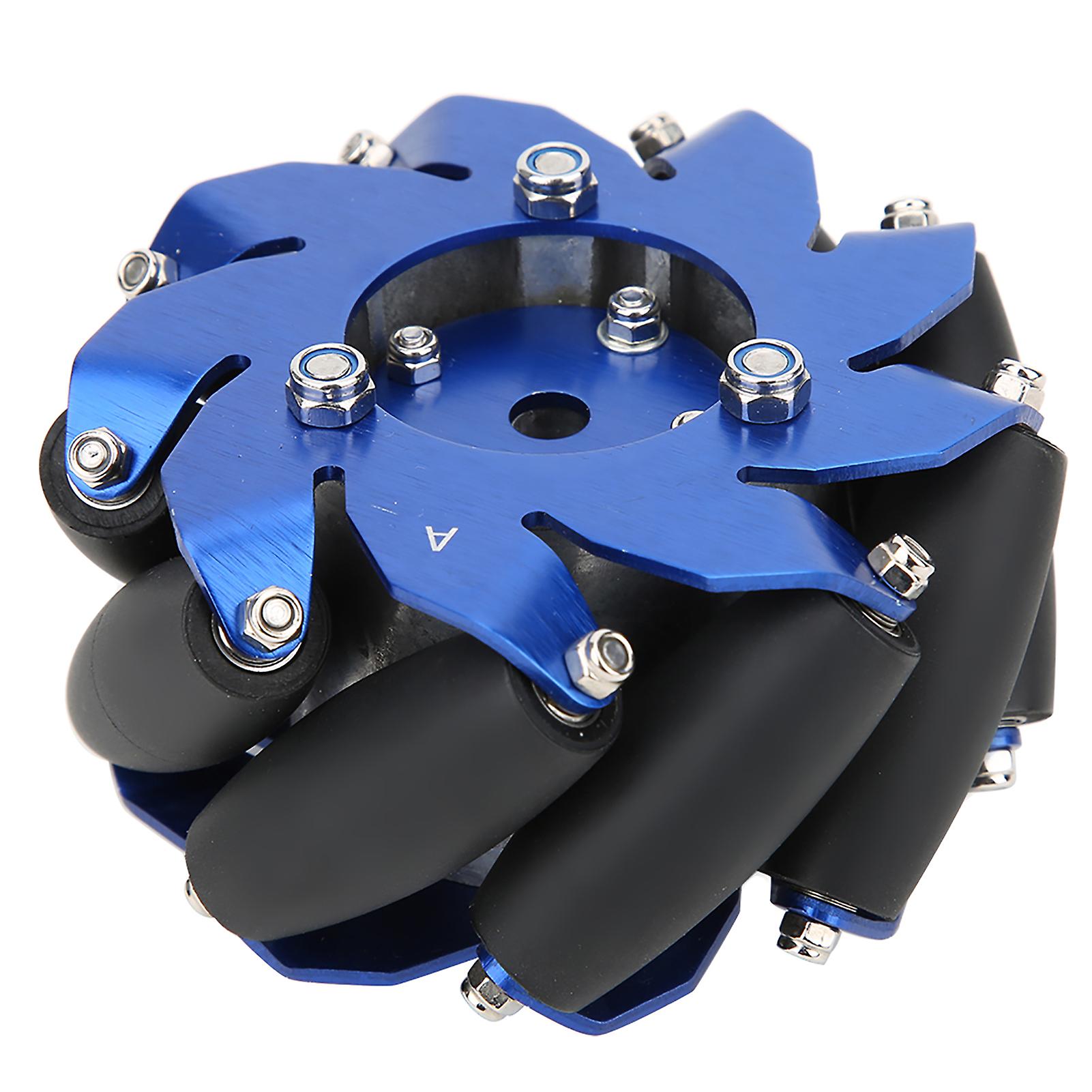 4in Mecanum Wheel Right Aluminum With Tpu Rubber Rollers Industrial Robot Parts