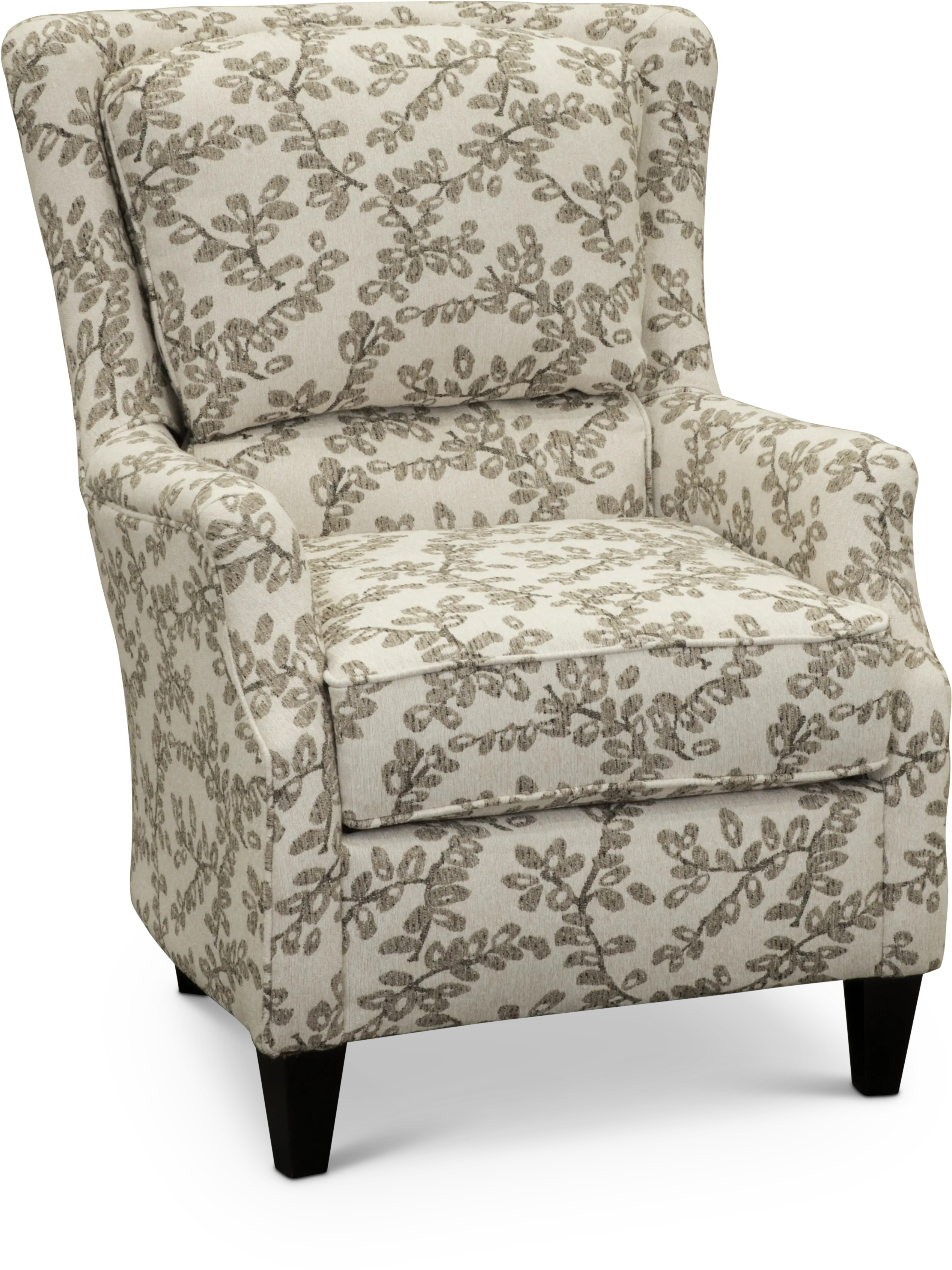 Loren Neutral French-Inspired Wing Accent Chair