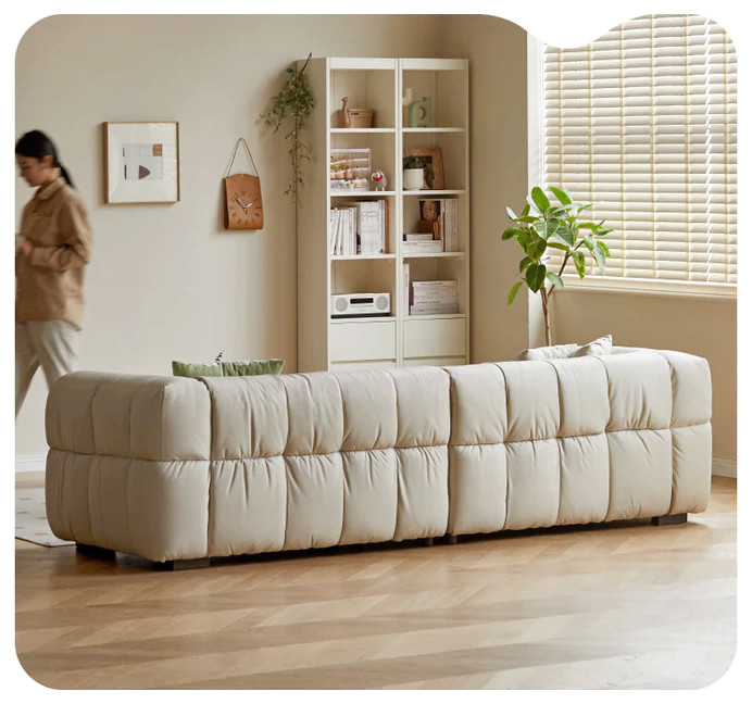 Oak Solid Wood Technology Cloth Sofa Cream wind   Transitional   Sofas   by GVAwood  Houzz