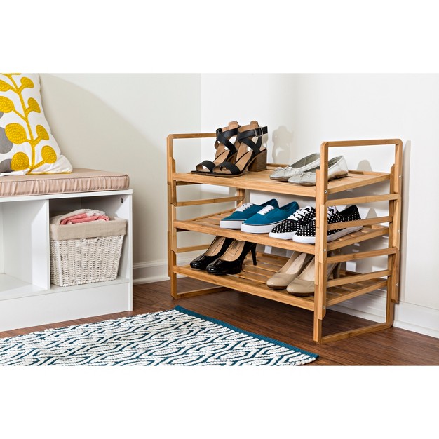 Honey can do 3 Tier Nest Bamboo Shoe Rack