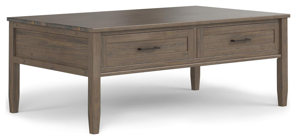 Transitional Coffee Table  Lifting Up Top  ampStorage Drawers  Smoky Brown Finish   Transitional   Coffee Tables   by Decor Love  Houzz