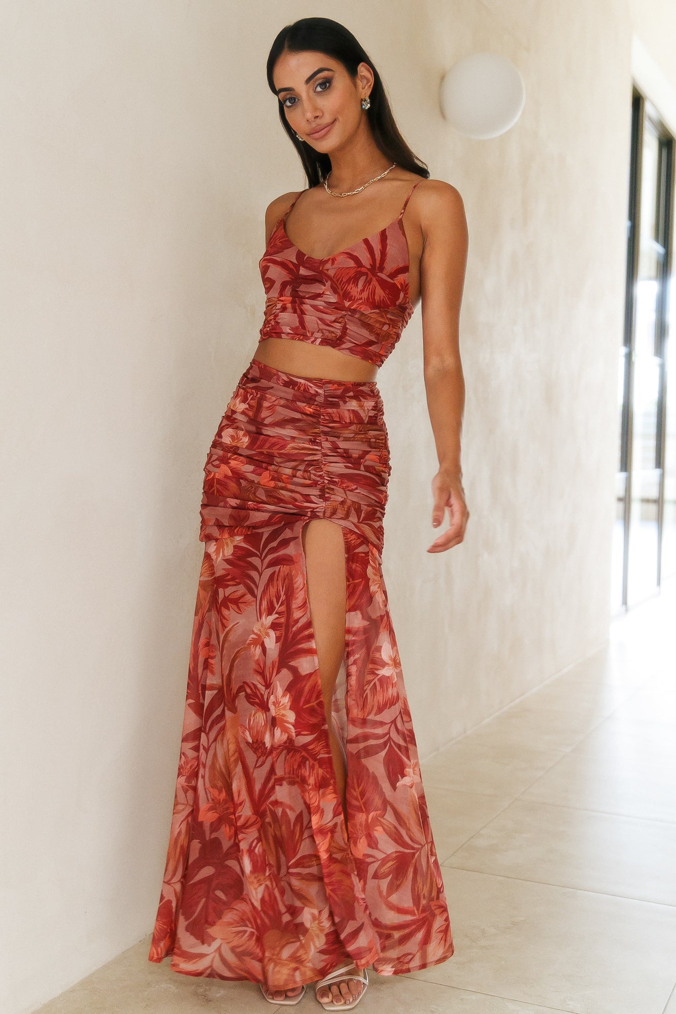 RUNAWAY Capricorn Maxi Skirt Rust