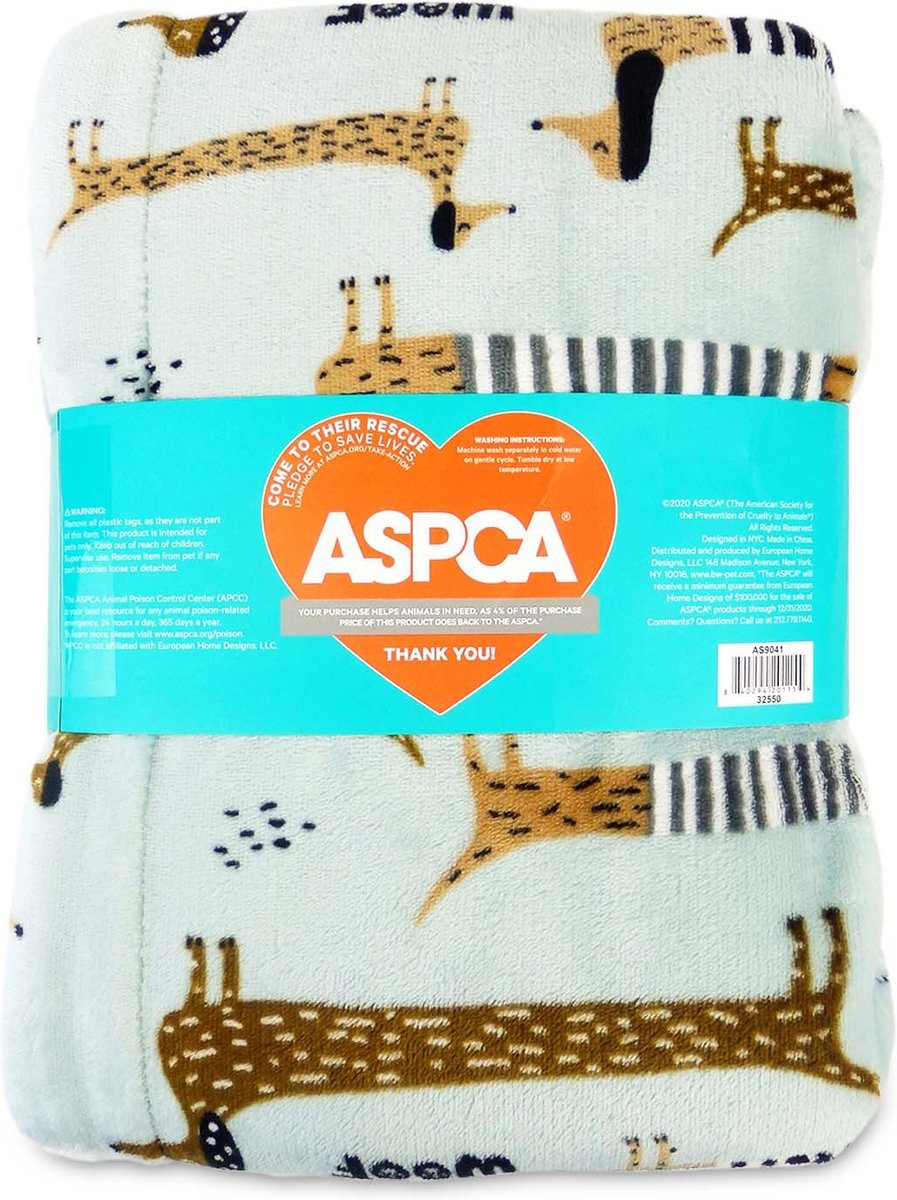 ASPCA Breeds Pattern Embossed Dog and Cat Blanket