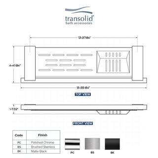 Transolid Maddox Wall-Mount 16 in. Soap Dish MSD16-BS