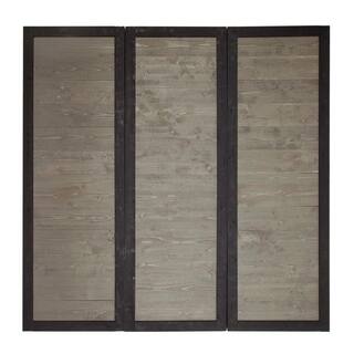 Outdoor Essentials 2 ft. x 6 ft. Gray Cedar Canyon Fence Panel with Black Frame 320894