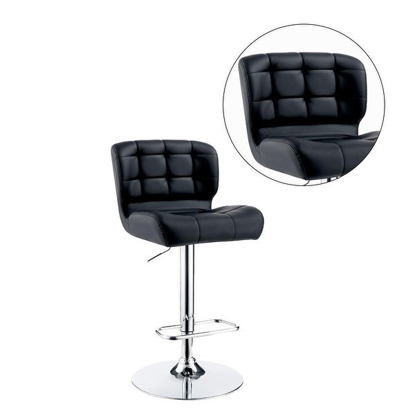 Leatherette and Metal Bar Stool