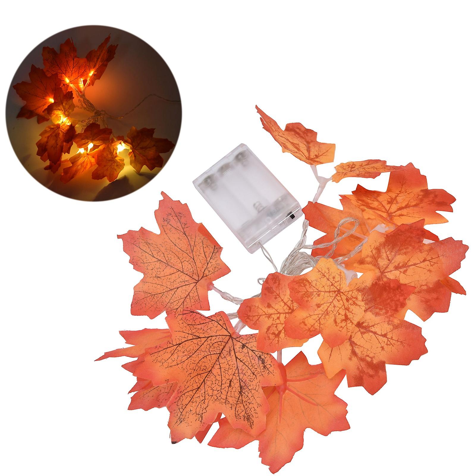 Led Maple Fall Light Exquisite Battery Powered String Light For Party Courtyard Garden