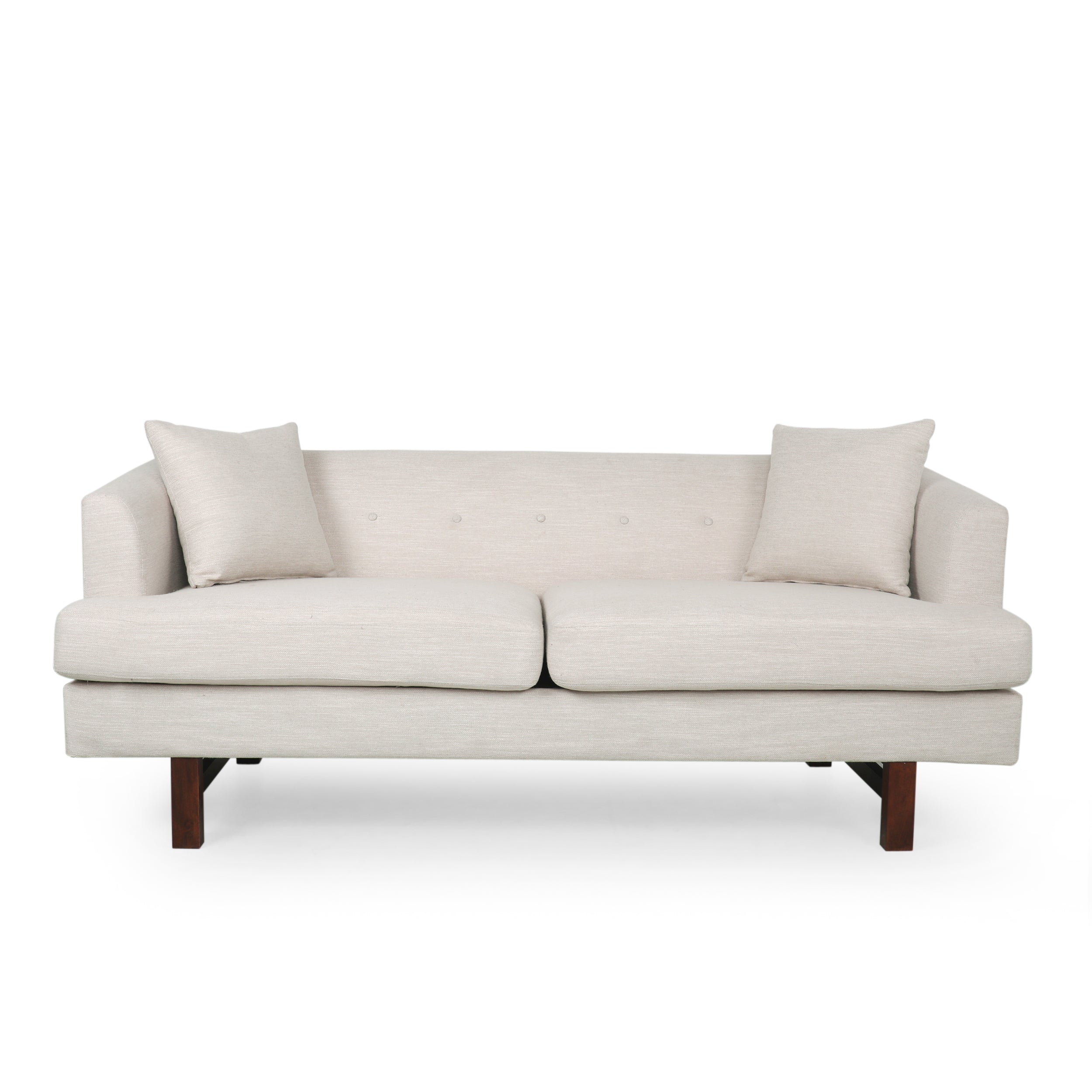 Sparks Mid-Century Modern Upholstered 3 Seater Sofa