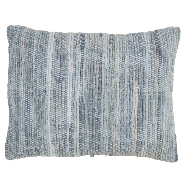 Oversize Down Filled Denim Chindi Throw Pillow Saro Lifestyle