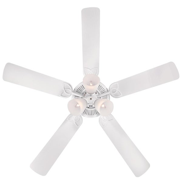 Westinghouse Lighting Vintage 52-Inch Indoor 5-Blade Ceiling Fan， Dimmable LED Light with Clear Ribbed Glass Shopping - The Best Deals on Ceiling Fans | 39655602